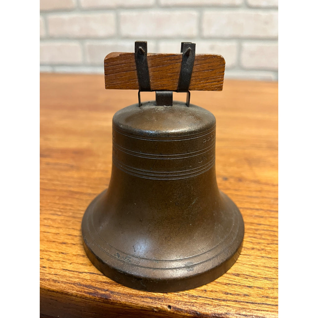 Vintage Bankers System Co. Liberty Bell Coin Bank Newburg, Wis - NO KEY