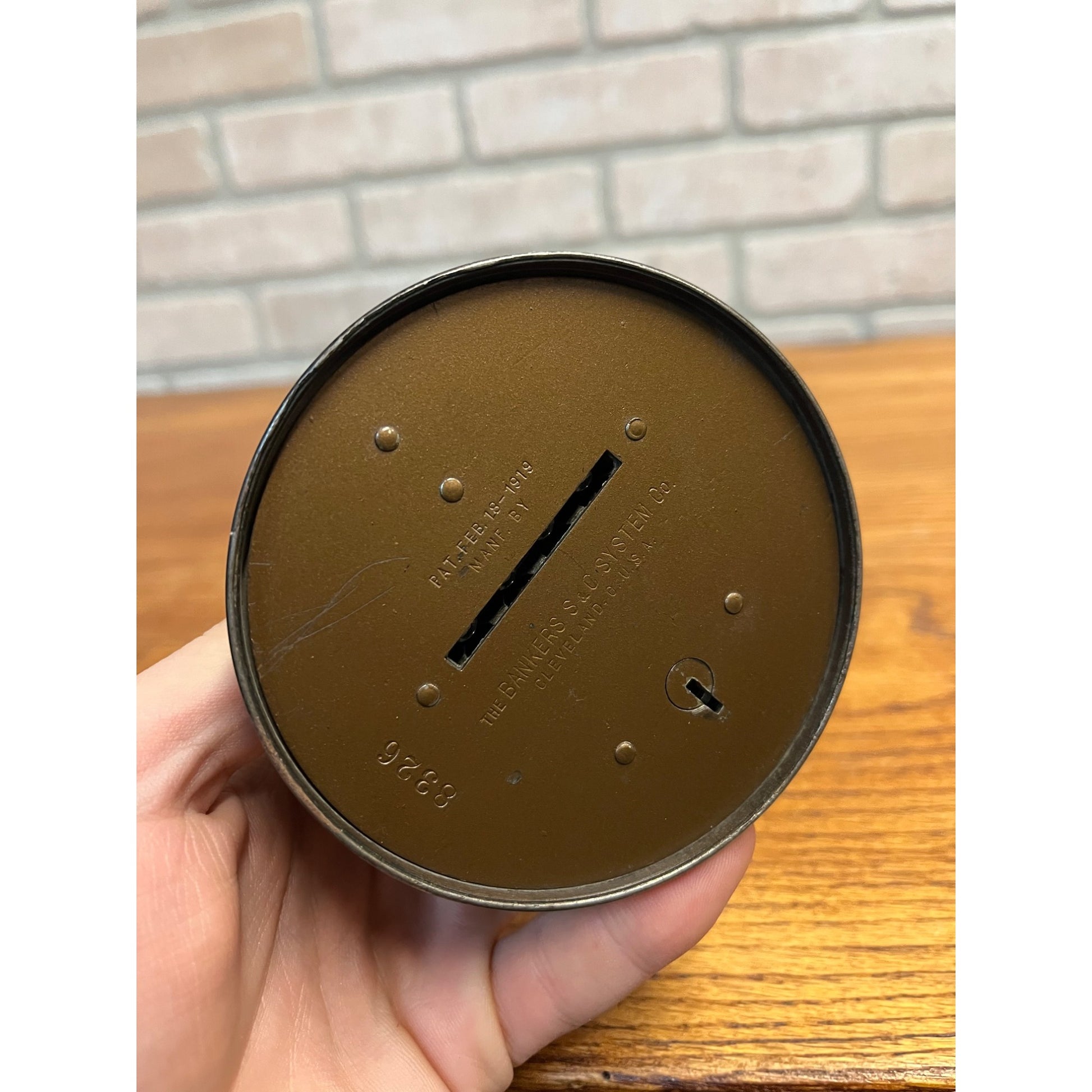 Vintage Bankers System Co. Liberty Bell Coin Bank Newburg, Wis - NO KEY