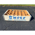RARE Vintage S'More Wooden Soda Pop Crate Carrier Chaseburg Wis 1965 Smore MINT