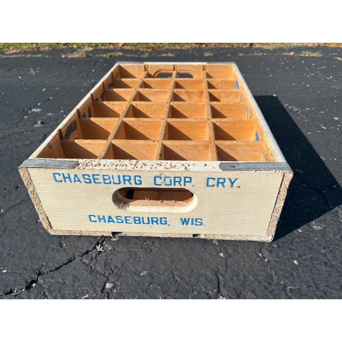 RARE Vintage S'More Wooden Soda Pop Crate Carrier Chaseburg Wis 1965 Smore MINT