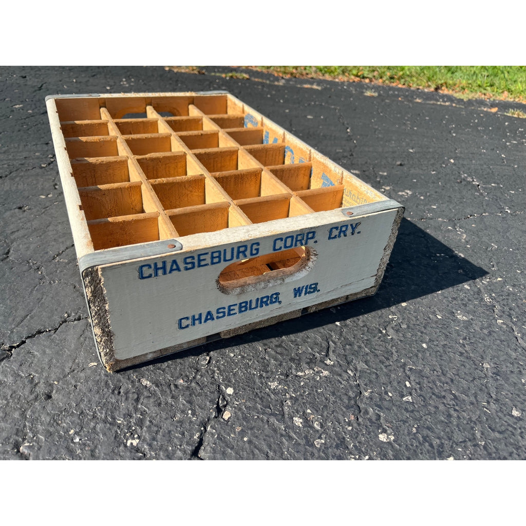 RARE Vintage S'More Wooden Soda Pop Crate Carrier Chaseburg Wis 1965 Smore MINT