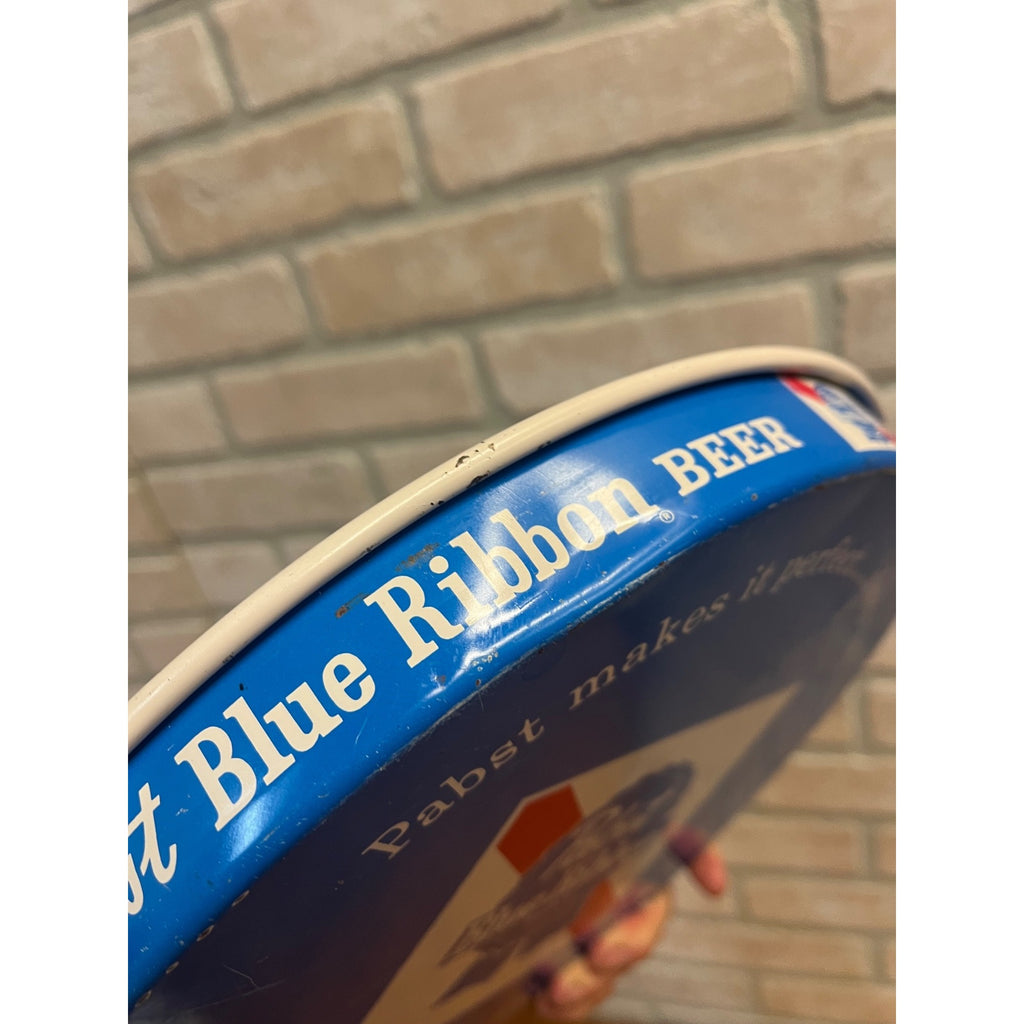 Pabst Blue Ribbon Beer Serving Tray Advertising Blue