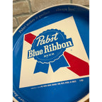 Pabst Blue Ribbon Beer Serving Tray Advertising Blue