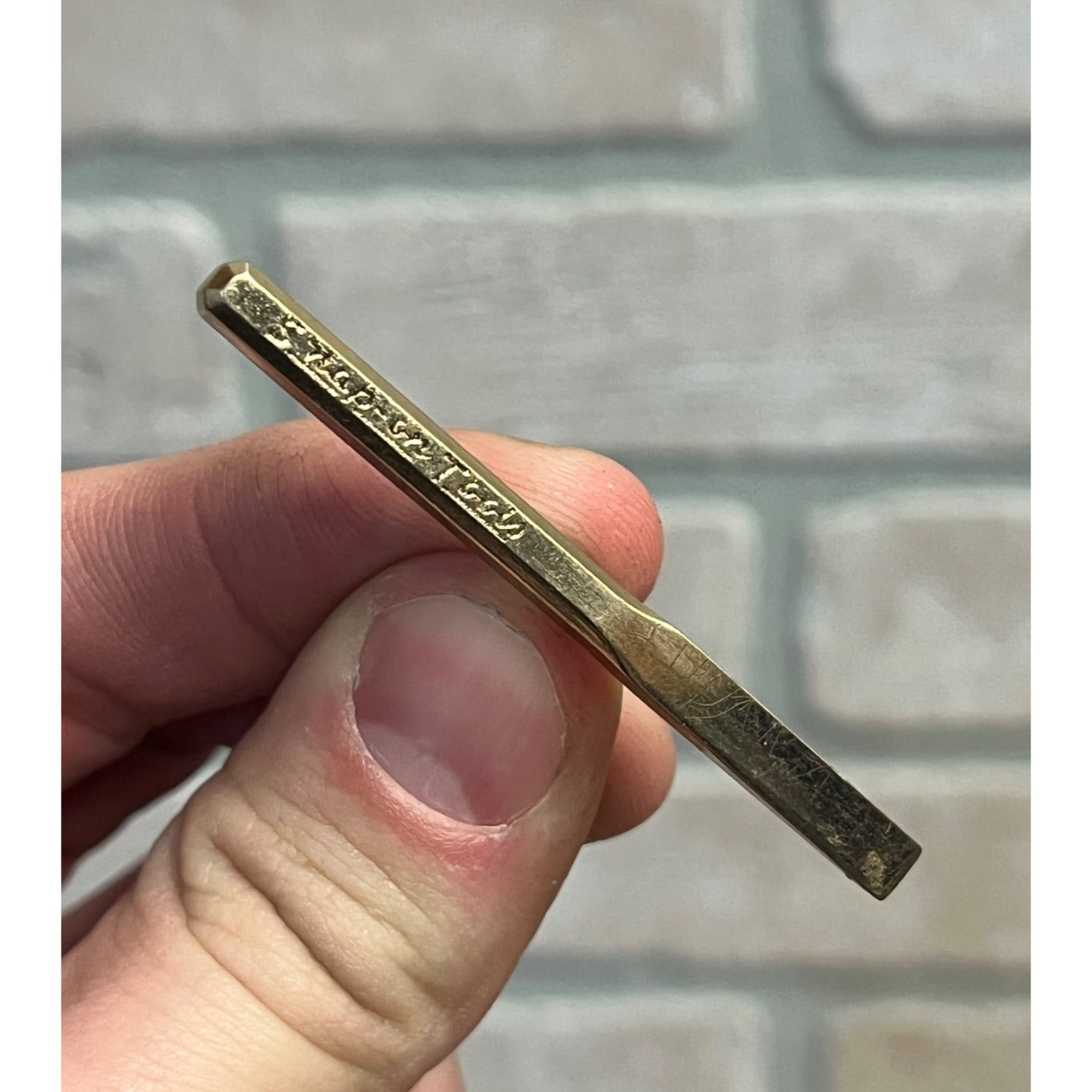 Vintage Snap-On Tools Advertising Cold Chisel Tie Clip Bar Money Clip