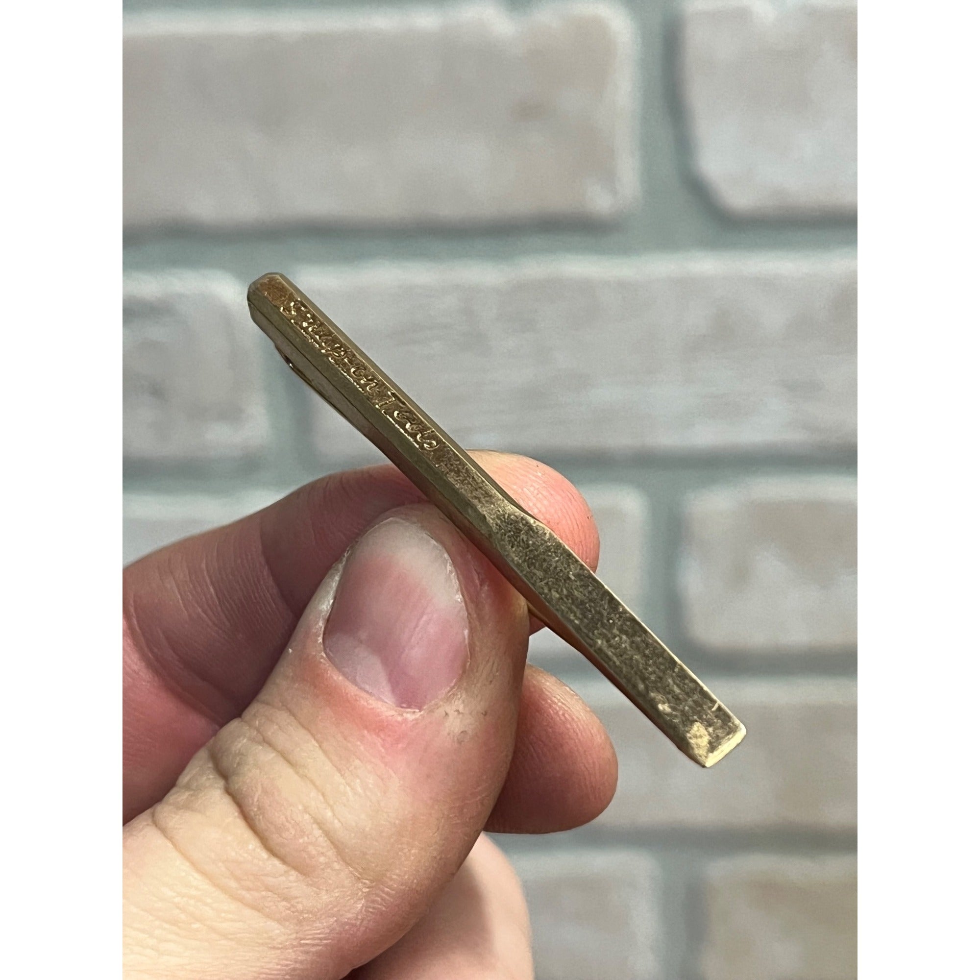 Vintage Snap-On Tools Advertising Cold Chisel Tie Clip Bar Money Clip