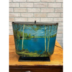 Vintage Helmscene TV Television Lamp Scenic Light Picture Mid-Century Lake Cabin