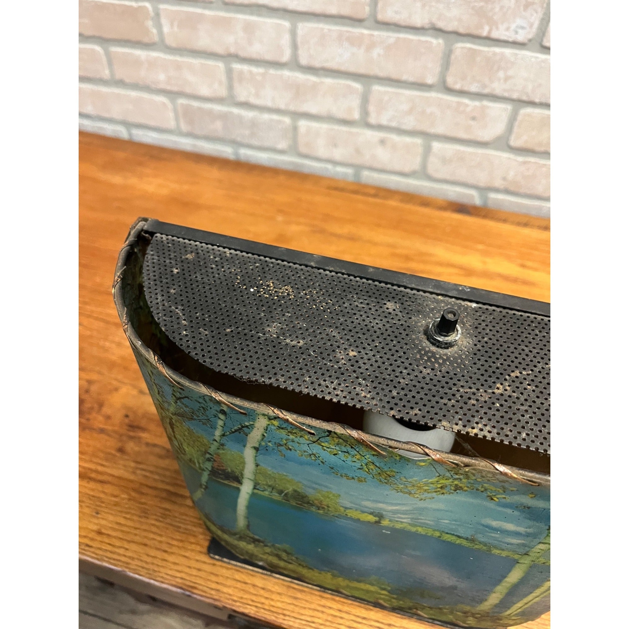 Vintage Helmscene TV Television Lamp Scenic Light Picture Mid-Century Lake Cabin