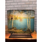 Vintage Helmscene TV Television Lamp Scenic Light Picture Mid-Century Lake Cabin