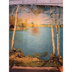 Vintage Helmscene TV Television Lamp Scenic Light Picture Mid-Century Lake Cabin