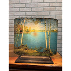 Vintage Helmscene TV Television Lamp Scenic Light Picture Mid-Century Lake Cabin