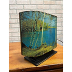 Vintage Helmscene TV Television Lamp Scenic Light Picture Mid-Century Lake Cabin