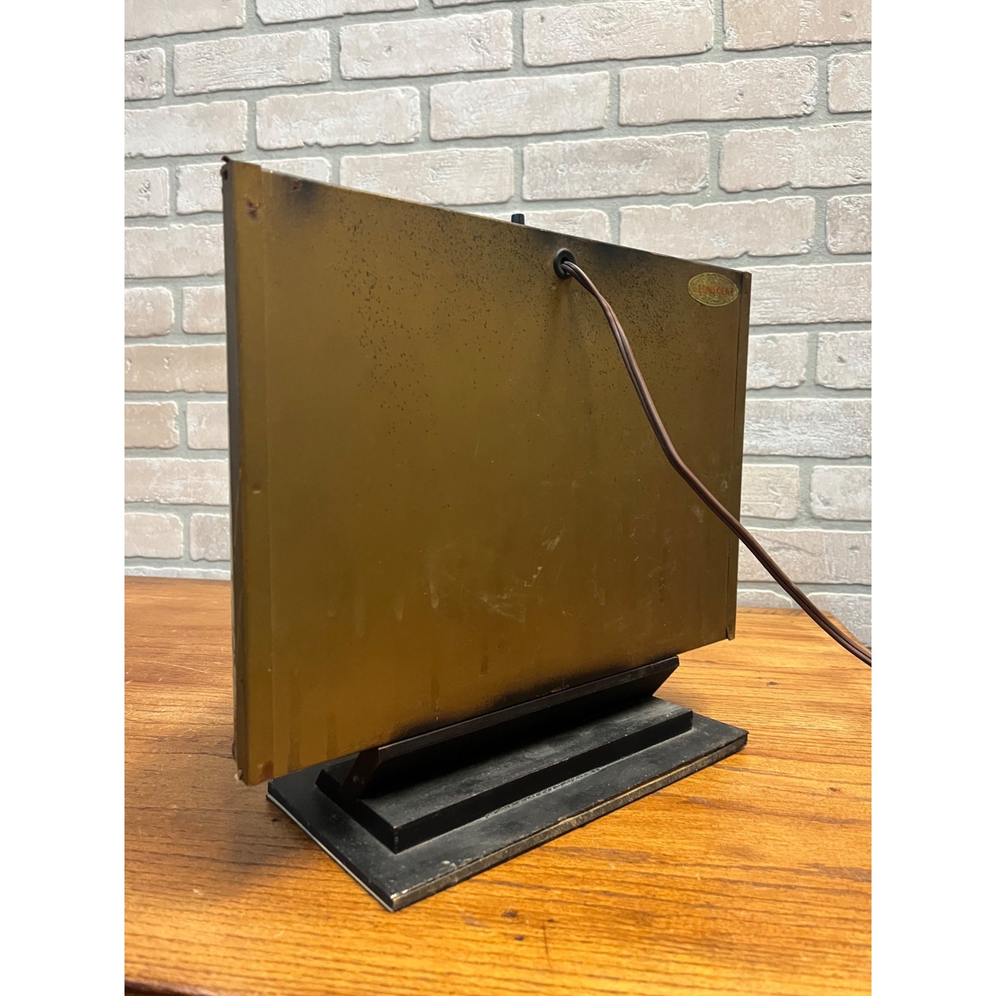 Vintage Helmscene TV Television Lamp Scenic Light Picture Mid-Century Lake Cabin