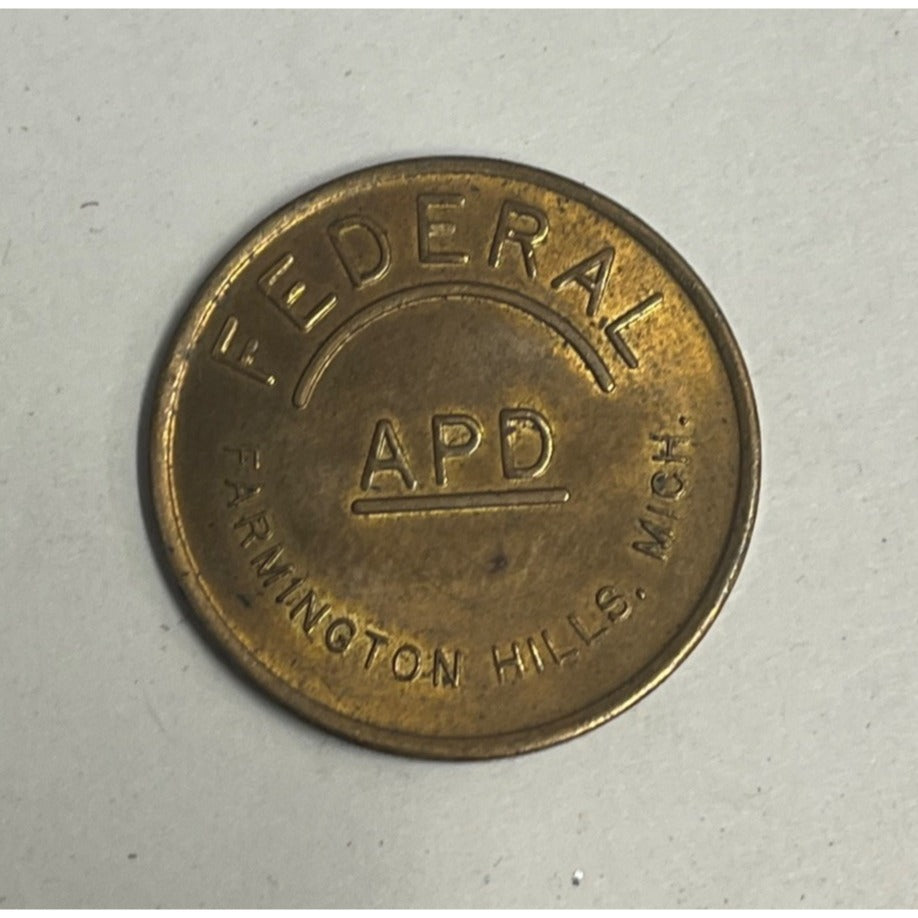 FEDERAL APD FARMINGTON HILLS, MICH GOOD FOR PARKING ONLY TOKEN