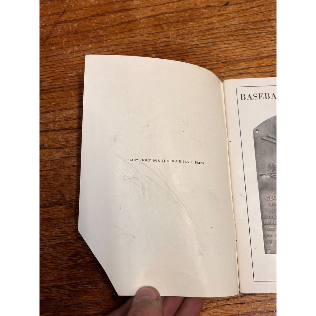 1953 Babe Ruth Baseball Immortals Book Home Plate Press Cooperstown