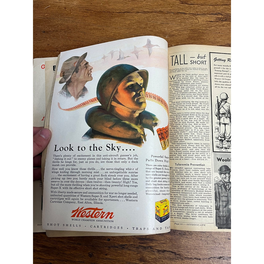 Outdoor Life Magazine October 1944 Vol 94 No 4 Hunting Fishing Print Ads WW2