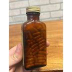 Vintage Eli Lilly Nicotine & Lloyd's Reagent Capsule 4-3/4" Bottle with Contents