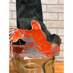 RARE Vintage 1930s Halloween Party Hat Crepe Art Deco Witch & Ghost - Beistle?