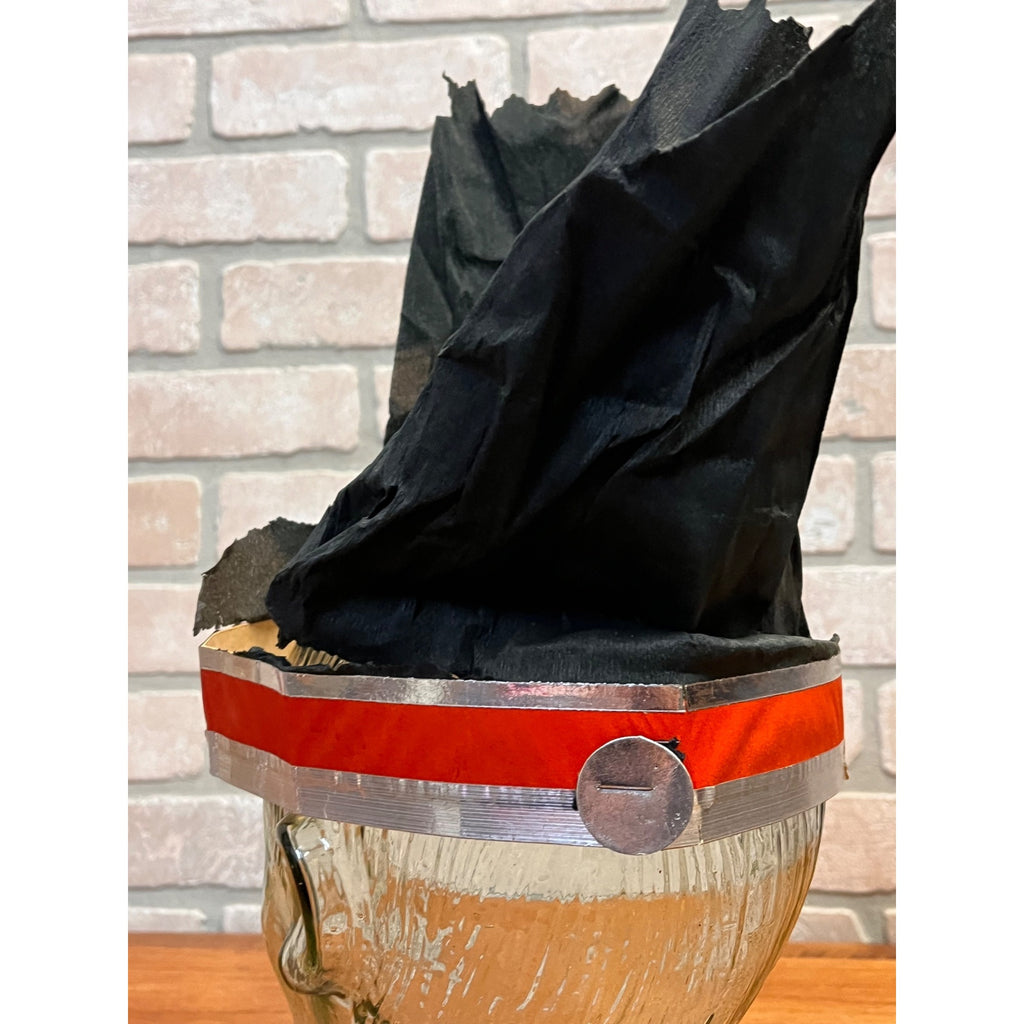 RARE Vintage 1930s Halloween Party Hat Crepe Art Deco Witch & Ghost - Beistle?