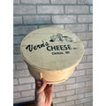 Vern's Cheese Inc Chilton Wisconsin Wis Wooden Cheese Round Container 11"