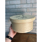Vern's Cheese Inc Chilton Wisconsin Wis Wooden Cheese Round Container 11"