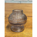 Antique Miniature Oil Kerosene Lamp Purple Amethyst Font Footed EAPG 1-3/8" Thrd