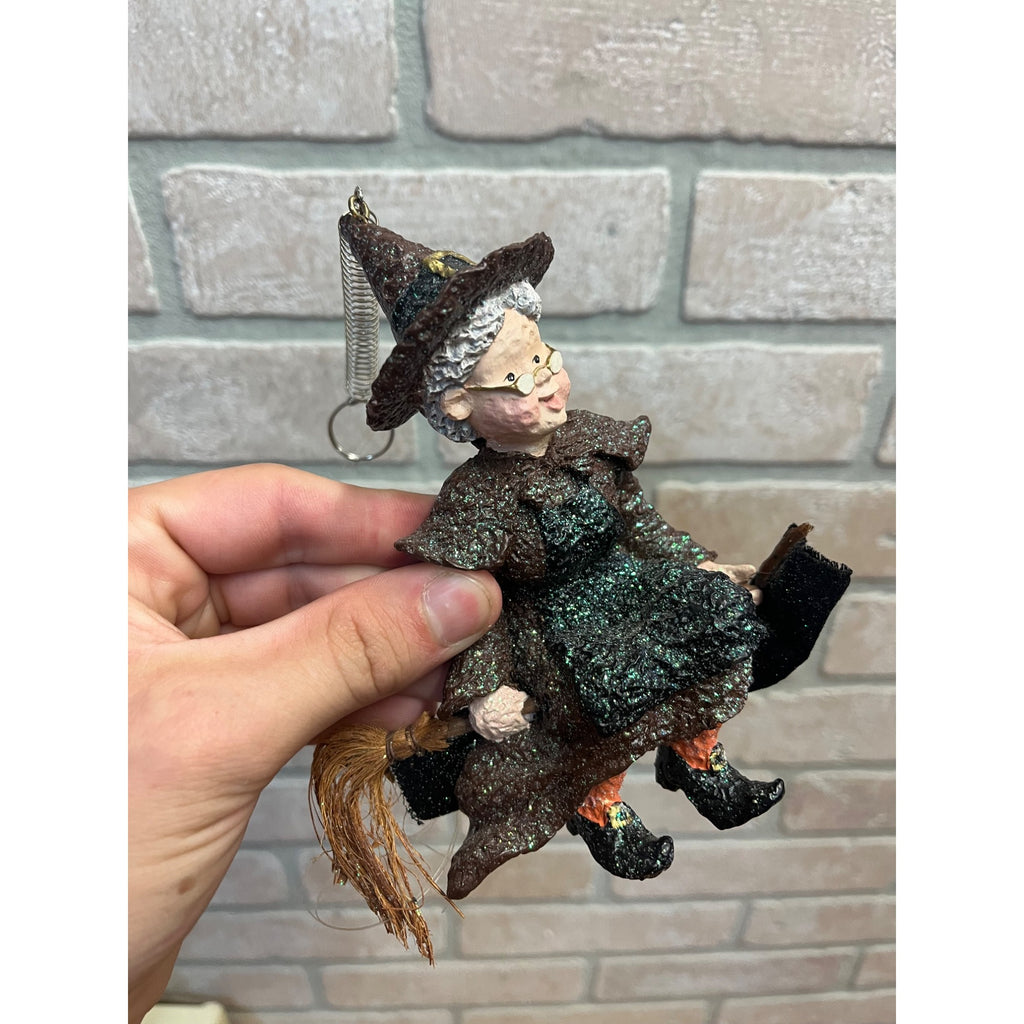 Linda Lindquist Baldwin Broomsnickle Witch Flying Broom 1997 Halloween By Enesco