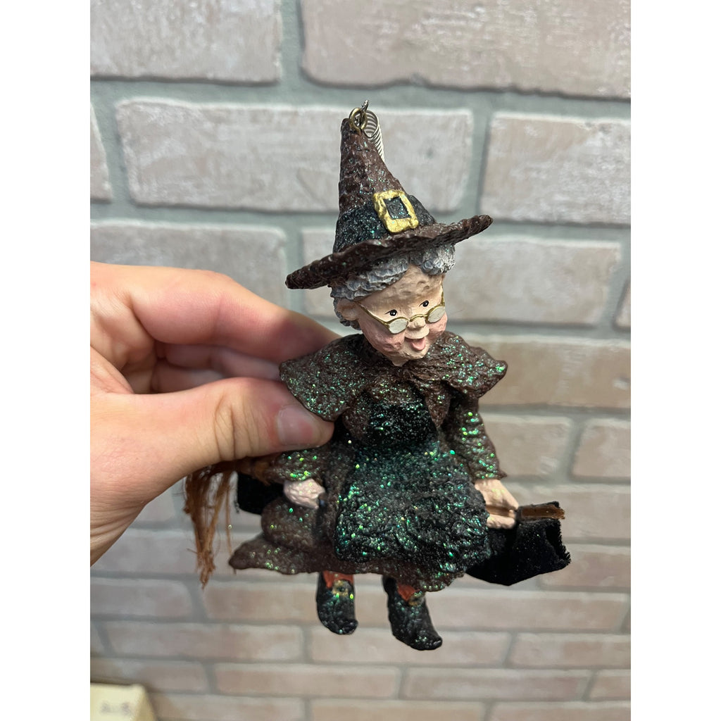 Linda Lindquist Baldwin Broomsnickle Witch Flying Broom 1997 Halloween By Enesco
