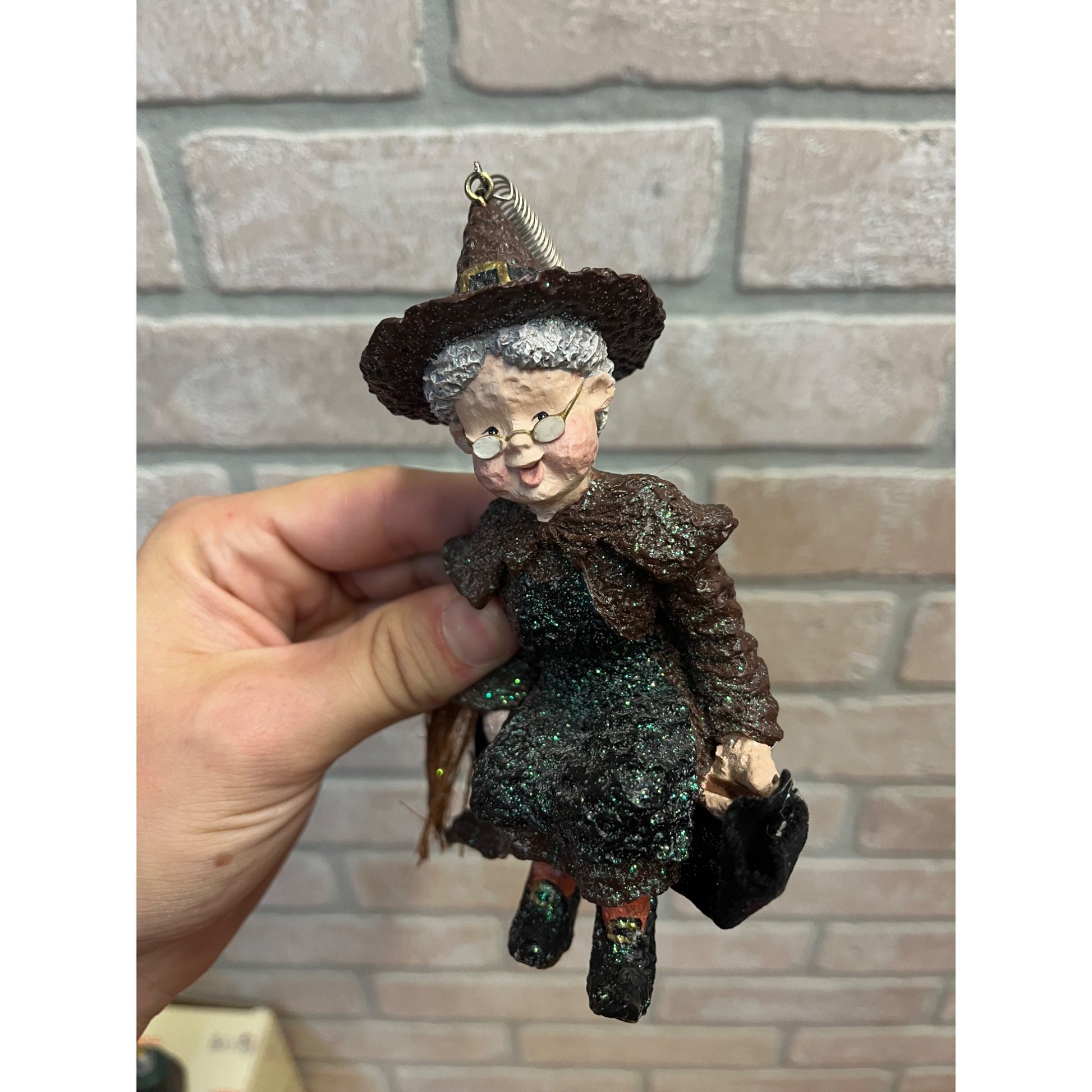 Linda Lindquist Baldwin Broomsnickle Witch Flying Broom 1997 Halloween By Enesco