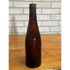 Vintage John Haas Brewing Co. Embossed Beer Bottle Ripon Wisconsin Amber Glass