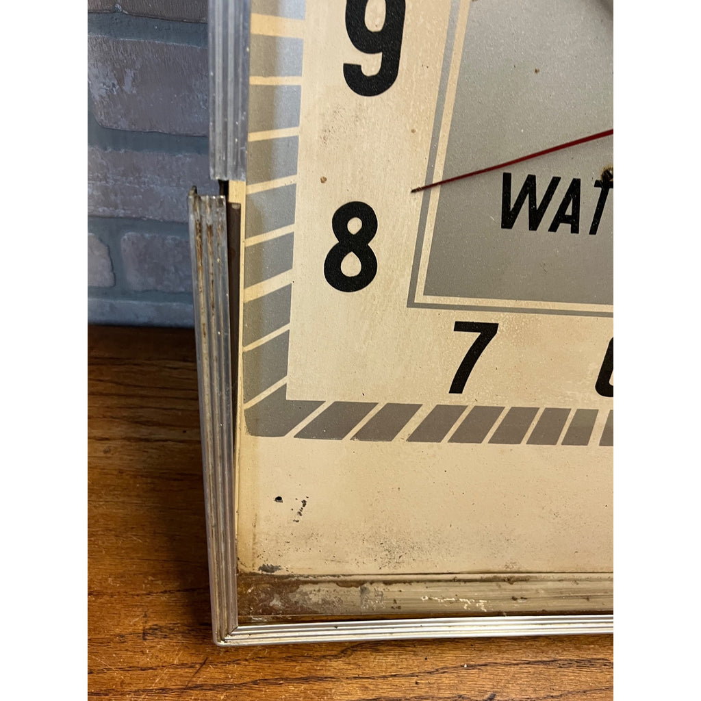 Vintage Gruen Watch Time Advertising Store Display Clock - As-Is