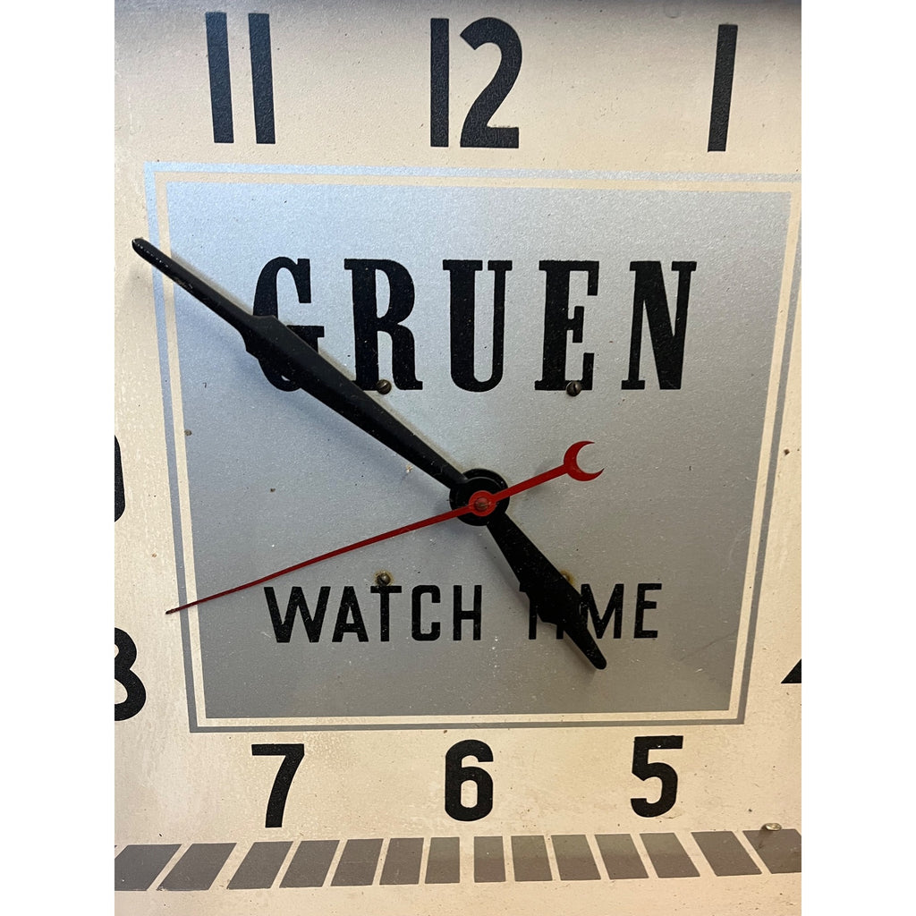 Vintage Gruen Watch Time Advertising Store Display Clock - As-Is