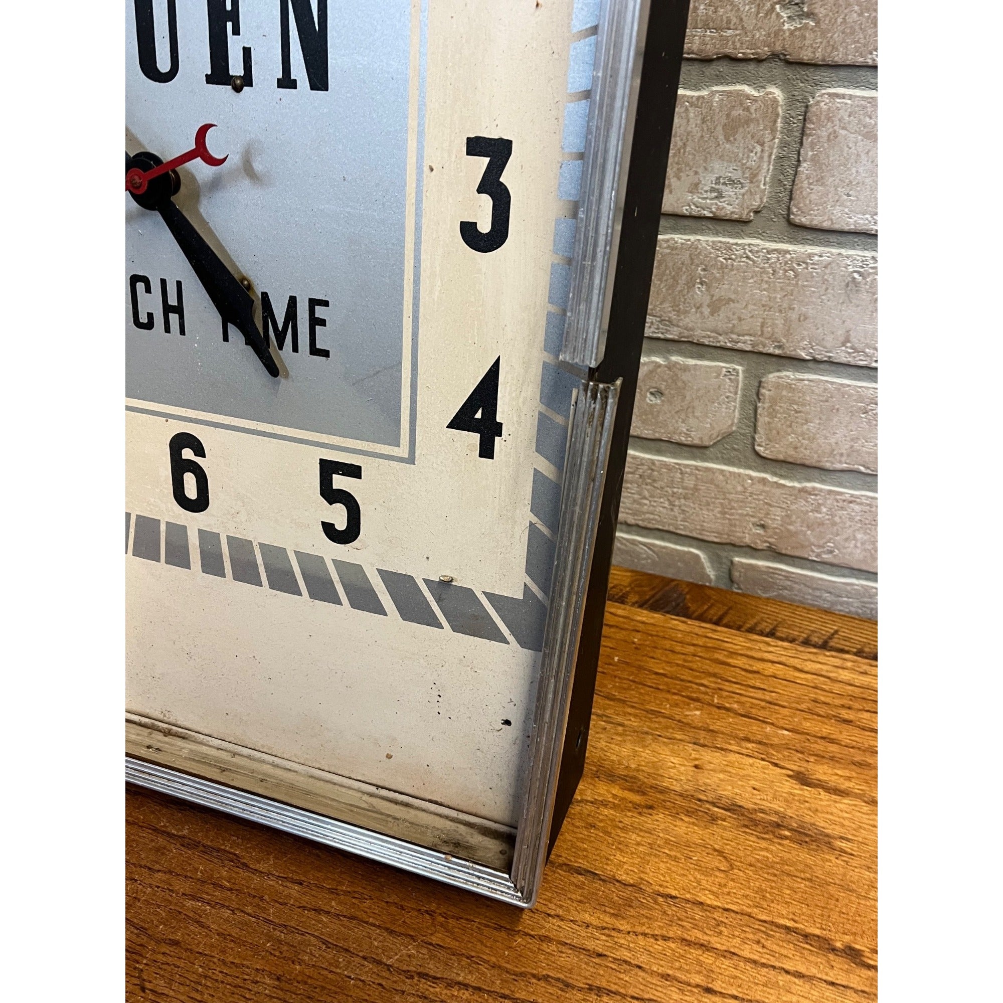 Vintage Gruen Watch Time Advertising Store Display Clock - As-Is