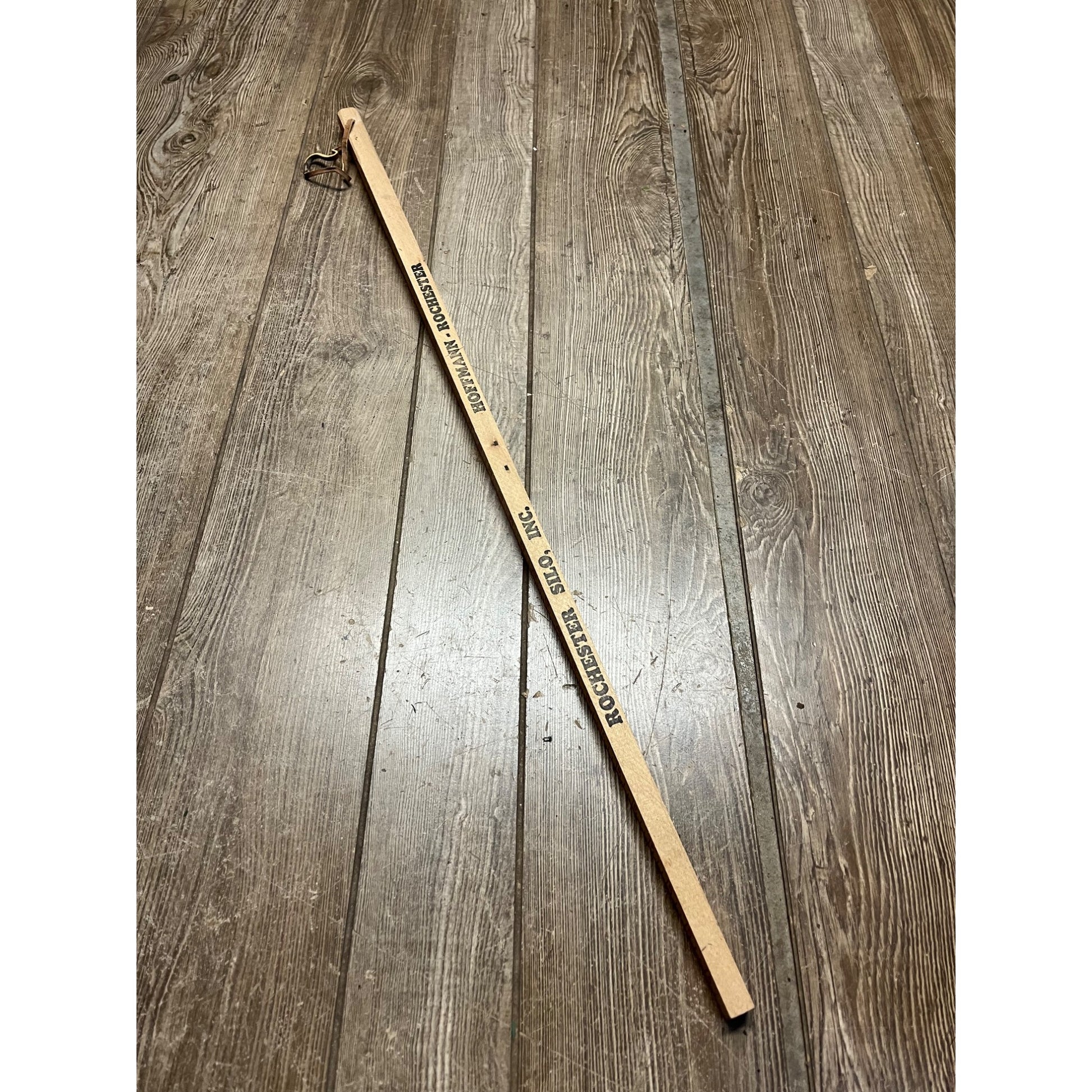 Vintage Rochester Silo MN Farm 36" Measuring Yardstick Wooden Walking Stick