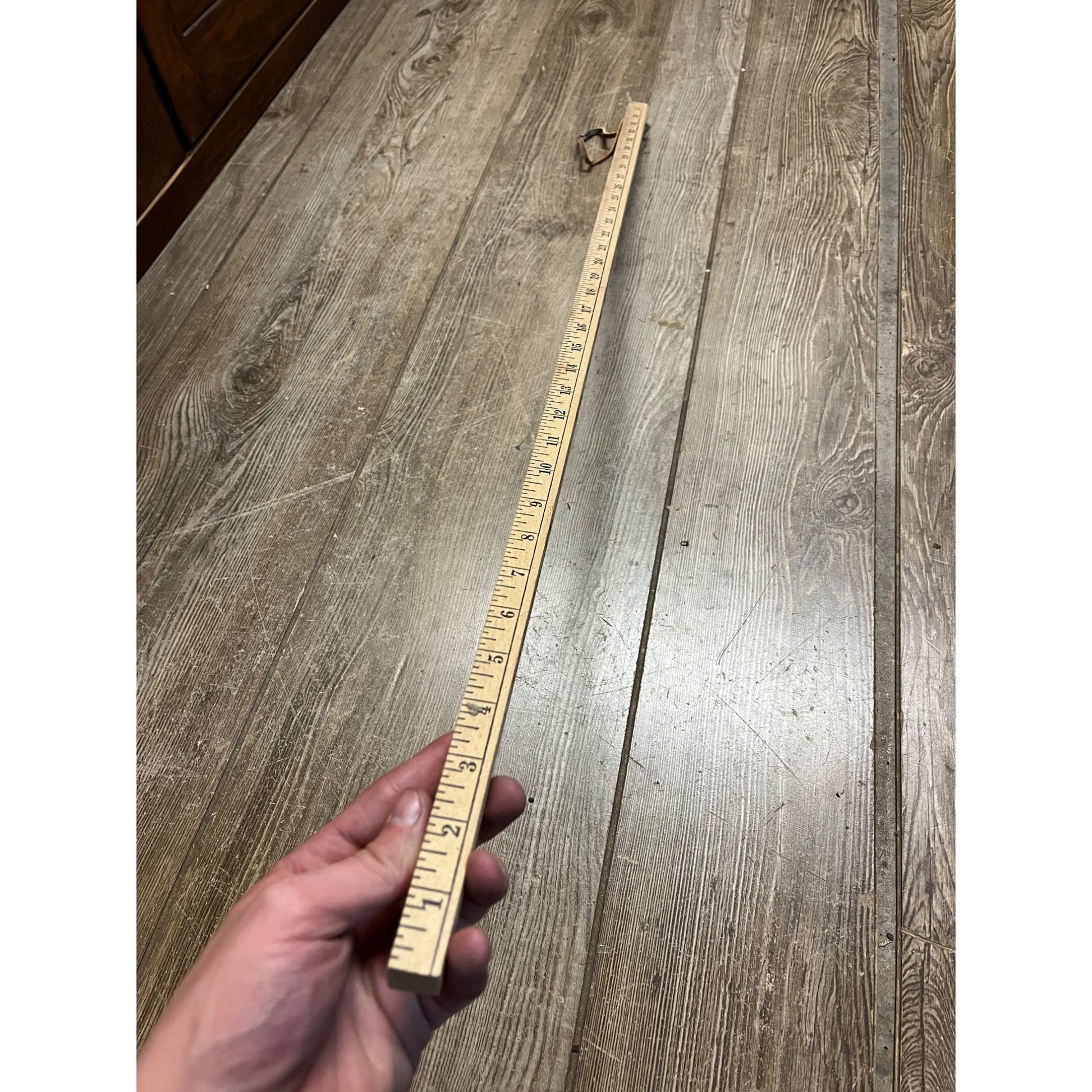 Vintage Rochester Silo MN Farm 36" Measuring Yardstick Wooden Walking Stick