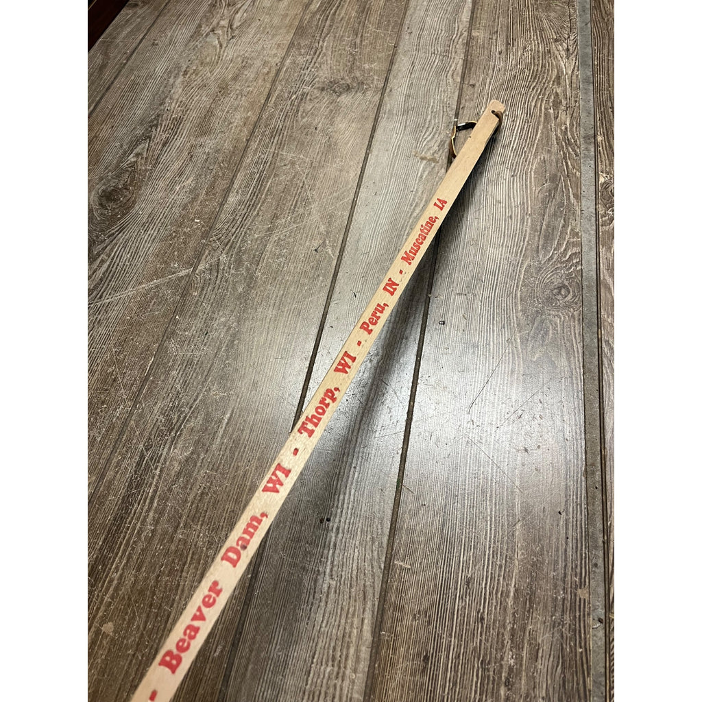 Vintage Rochester Silo MN Farm 36" Measuring Yardstick Wooden Walking Stick