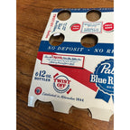 Vintage 1970s Pabst Blue Ribbon 6-Pack Beer Bottle Carrier Milwaukee Twist Off