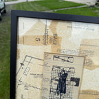 Vintage Sewing Pattern Framed Art Decoupage