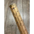 Vintage Lufkin Seamstress Ruler #7127 Tapered 45" Long Brass Bound Ends - USA