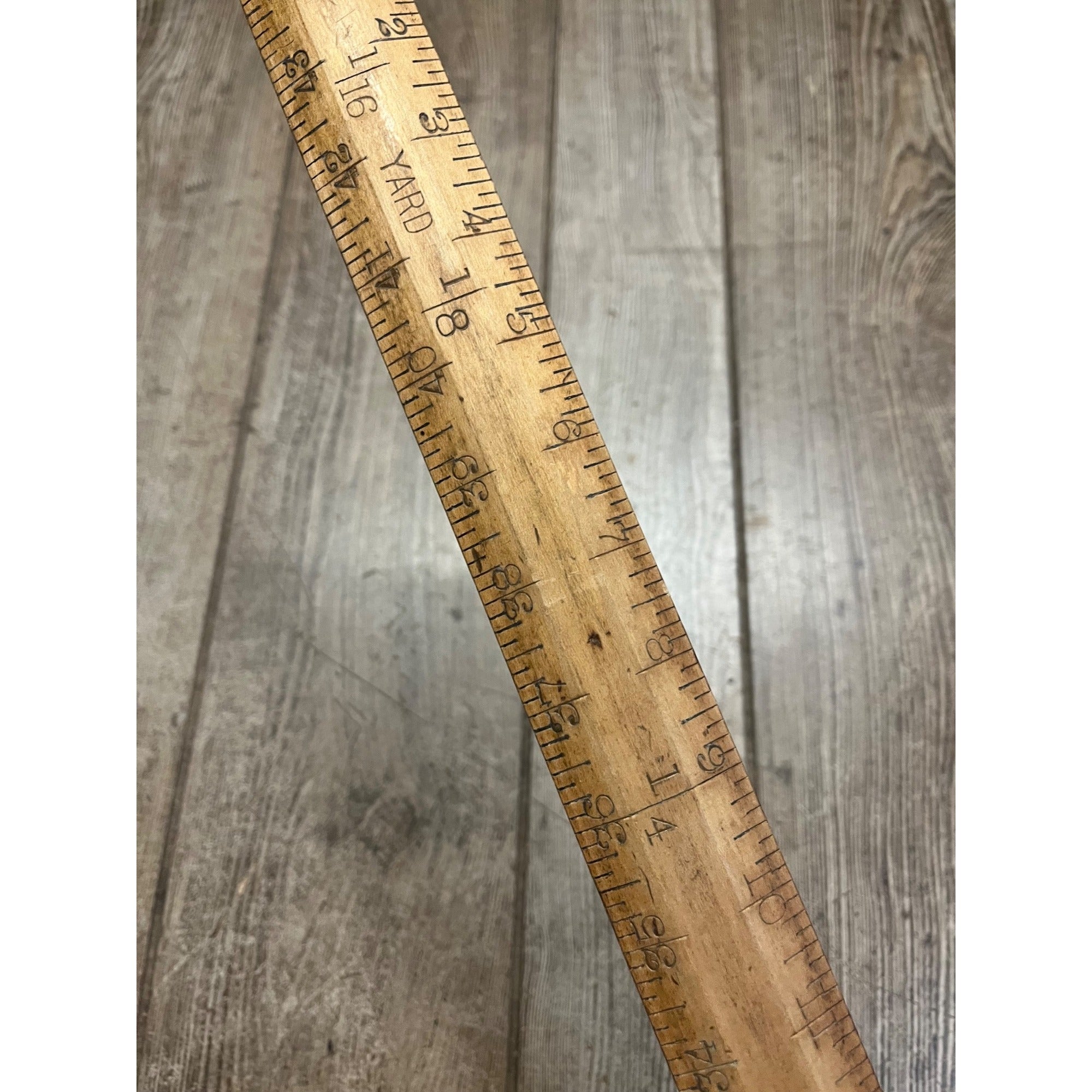 Vintage Lufkin Seamstress Ruler #7127 Tapered 45" Long Brass Bound Ends - USA