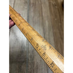 Vintage Lufkin Seamstress Ruler #7127 Tapered 45" Long Brass Bound Ends - USA