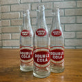 Vintage 1950s Double Cola 8oz ACL Glass Soda Bottle