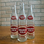 Vintage 1950s Double Cola 8oz ACL Glass Soda Bottle