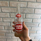 Vintage 1950s Double Cola 8oz ACL Glass Soda Bottle