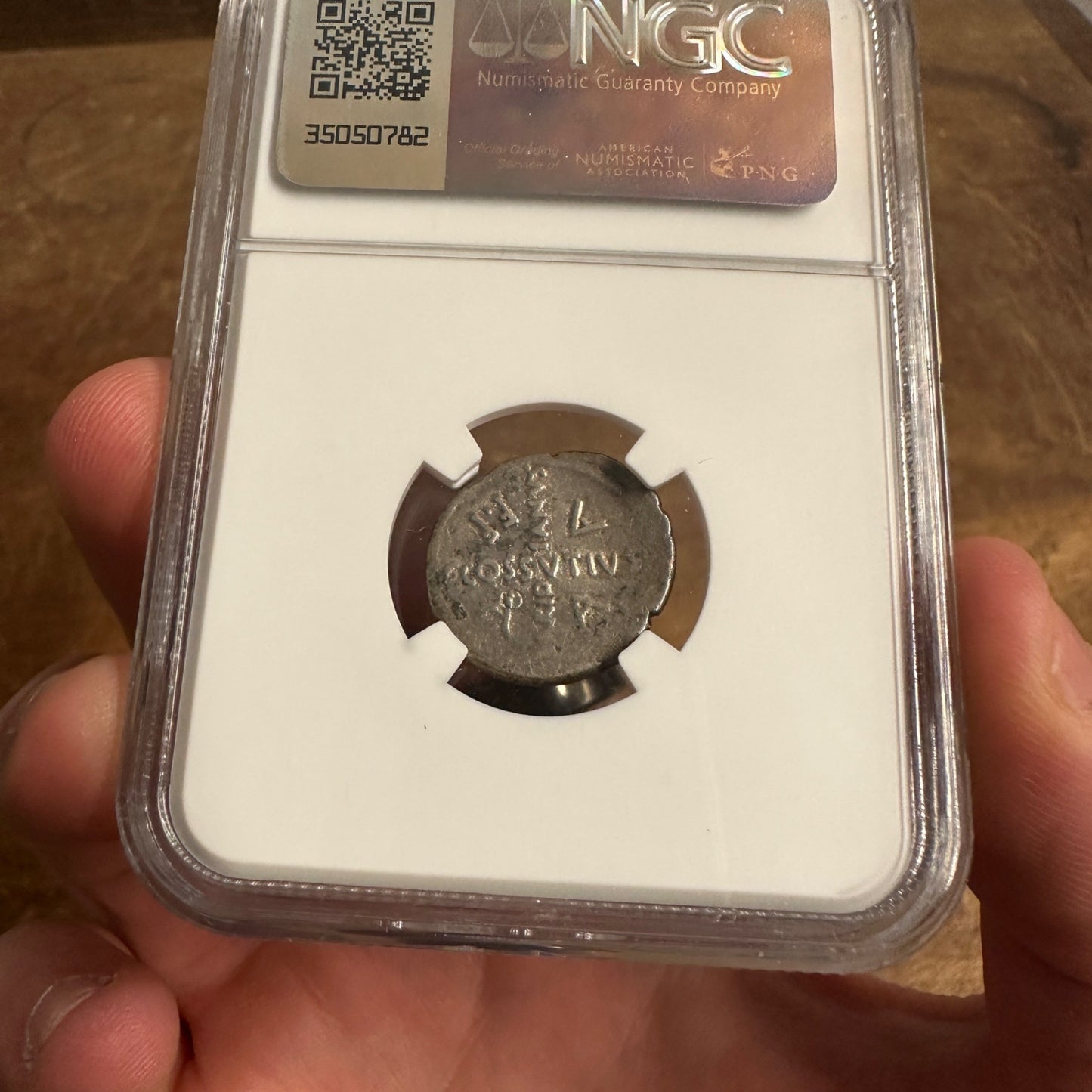 ROMAN IMPERATORIAL AR Denarius Julius Caesar 44 BC NGC Ch F Coin 4/5 2/5