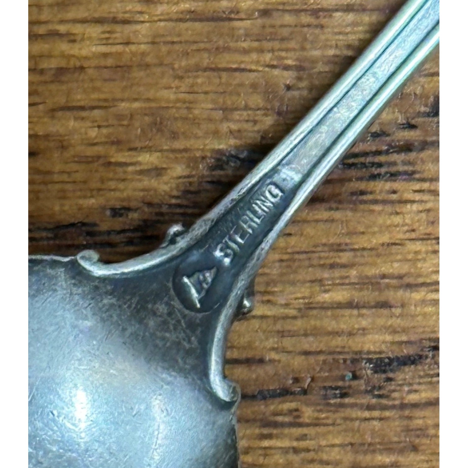 Vintage 1900s October Zodiac Scorpio 5" Sterling Silver Souvenir Spoon