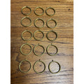 Vintage Café Curtain Rings Antique Brass Finish 1-1/2" Diameter Lot 15pcs