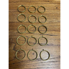 Vintage Café Curtain Rings Antique Brass Finish 1-1/2" Diameter Lot 15pcs