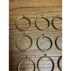 Vintage Café Curtain Rings Antique Brass Finish 1-1/2" Diameter Lot 15pcs