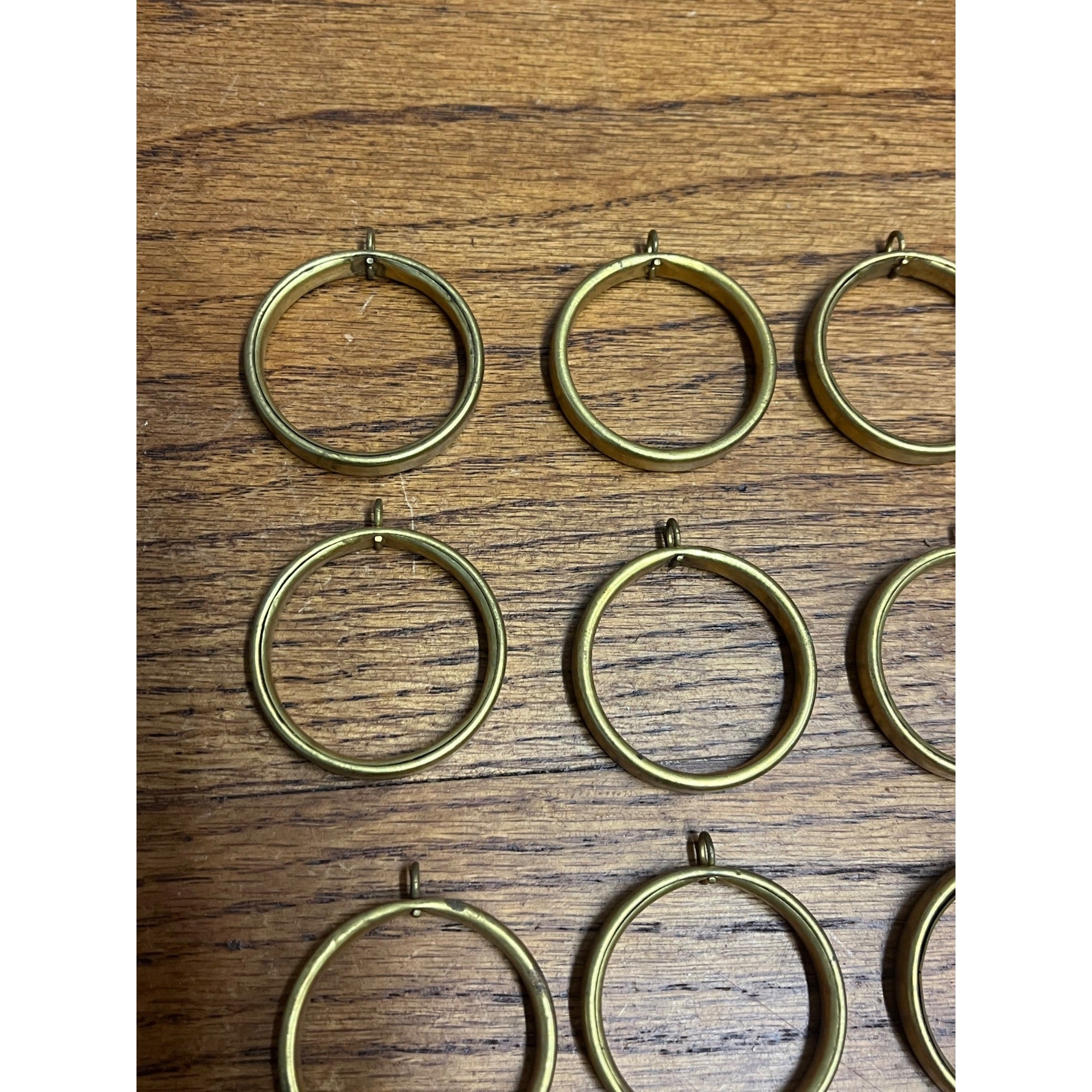 Vintage Café Curtain Rings Antique Brass Finish 1-1/2" Diameter Lot 15pcs
