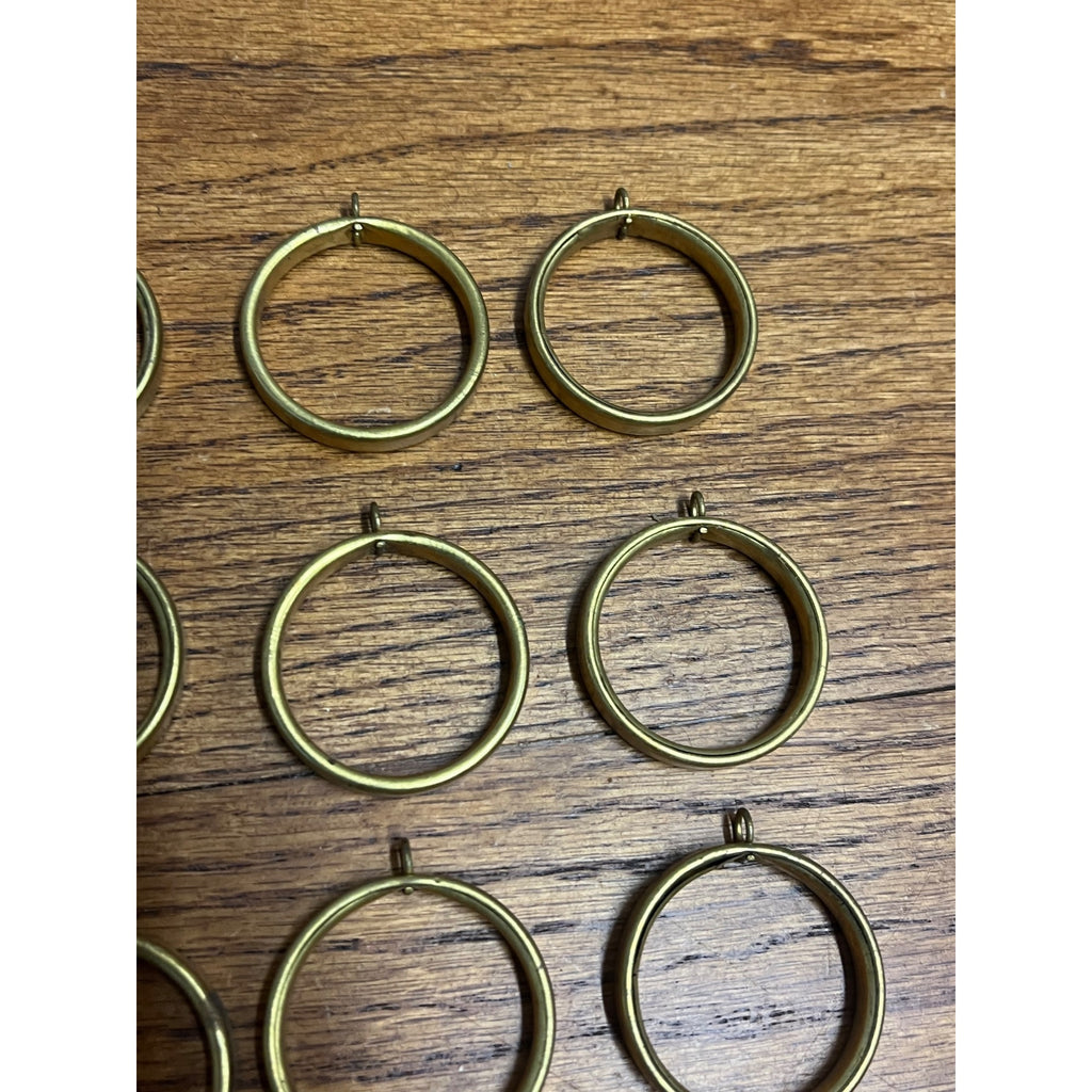 Vintage Café Curtain Rings Antique Brass Finish 1-1/2" Diameter Lot 15pcs